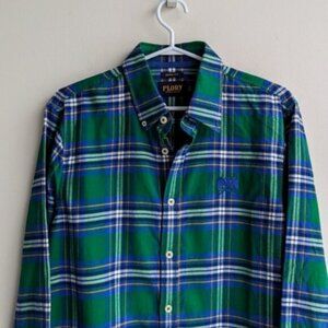Plory 100% cotton plaid button down shirt